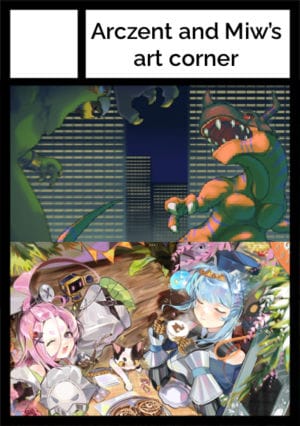 Arczent and Miw's art corner circle cut